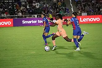 Banda in a match against the North Carolina Courage, June 2024