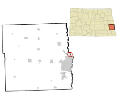 Location of North River, North Dakota