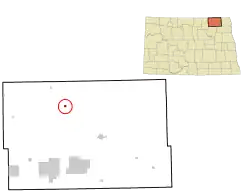 Location of Wales, North Dakota