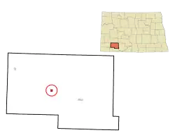 Location of Regent, North Dakota