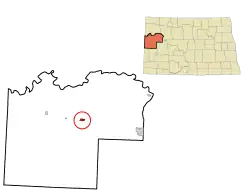 Location of Watford City, North Dakota
