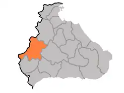 Map of Kangwon showing the location of Pangyo