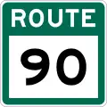 Route 90 marker