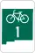 New Mexico State Bike Route 1 marker