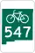 New Mexico State Bike Route 547 marker