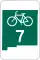 New Mexico State Bike Route 7 marker