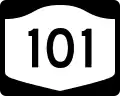 New York State Route 101 marker