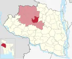 Location of Naogaon Sadar Upazila