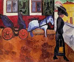 Natalia Goncharova, Street in Moscow, 1909