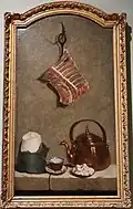 Nature morte au quartier de viande et au pain de sucre, huile sur toile