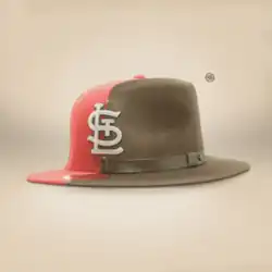 The cover consists of a drawing that combines a red baseball cap and a brown cowboy hat with the St. Louis Cardinals logo on it.