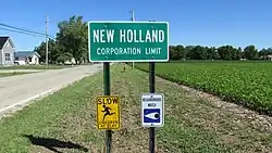 New Holland Corporation Limit Sign