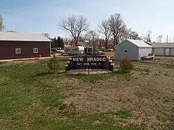 New Hradec welcome sign