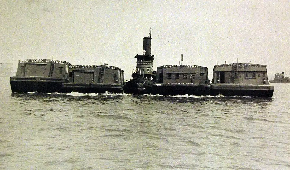 New York Central tugboat and barges