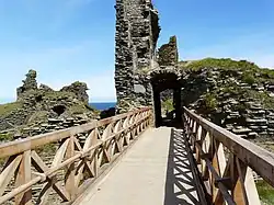 Footbridge giving access into Castle Sinclair Girnigoe