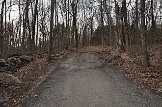 Image 18The March Route of Rochambeau's Army: Reservoir Road in Newtown. Few roads surpassed this quality in Connecticut until the mid-1800s. (from Transportation in Connecticut)