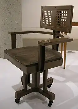 Ngv design, Frank Lloyd Wright, office chair larkin, 1904-06