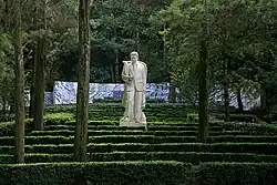 Nie Er's Tomb, with his statue, in Xishan Forest Park beside Dian Lake, Kunming