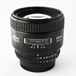 AF Nikkor 85 mm f/1.8 (AF type, mid-1980s to mid-1990s)