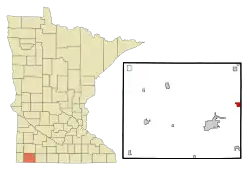 Location of Brewster, Minnesota