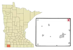 Location of Kinbrae, Minnesota