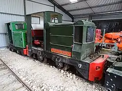 Indian Runner on display in the loco shed.