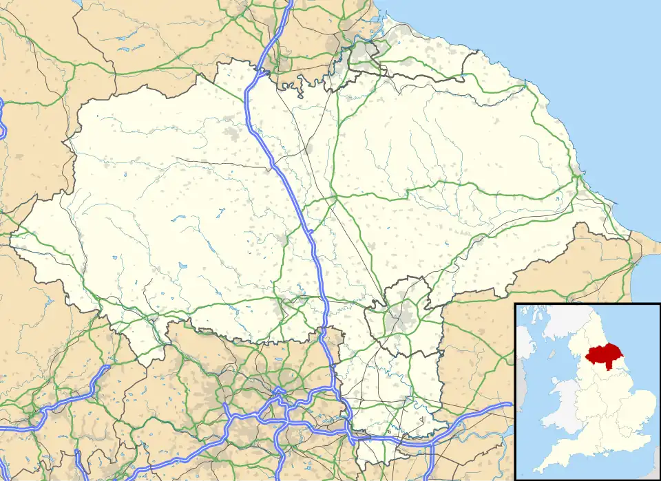 Middlesbrough is located in North Yorkshire