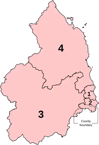 Current constituencies in Northumberland