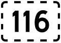 Numbered province road Signifies a route that leads to the given route.