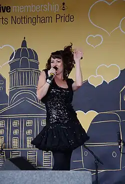 Scott-Lee performing at Nottingham Pride in 2012