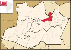 Location of the municipality in Amazonas