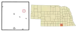 Location of Oak, Nebraska