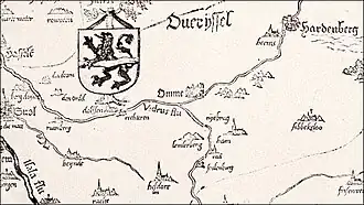 A map from 1559 showing the Lemelerberg