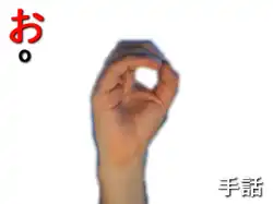 指文字：　お O