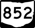 State Route 852 marker