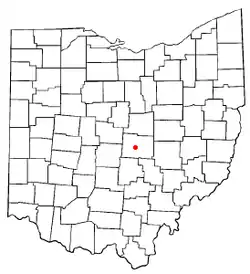 Location of Granville, Ohio