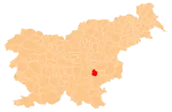 The location of the Municipality of Mokronog-Trebelno