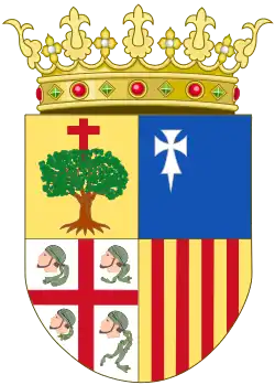Coat of arms of Aragon (1499–) (legal regulation, 1984–)