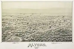 Map of Alvord in 1890
