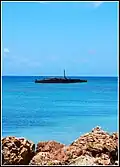 Sunken ship off the coast of Palo Seco