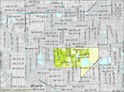 U.S. Census Bureau map showing CDP boundaries