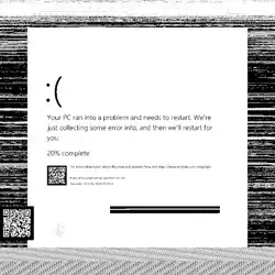 Visual representation of secret patterns encoded into a video game, showing a Microsoft Windows blue screen of death