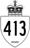 Highway 413 marker