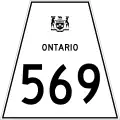 Highway 569 marker