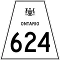 Highway 624 marker