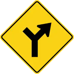Y-junction on left