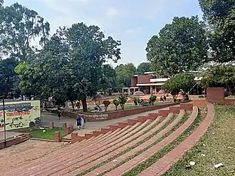 Entrance from cafeteria