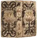 Folger Shakespeare Library's STC 2689 copy 2. Mid 17th-century English embroidered binding with floral bee design and gauffered edges.