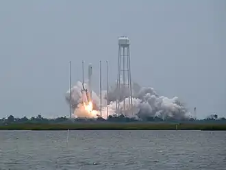 The launch as seen from a viewing site.