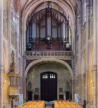 The organ in the tribune, made by Aristide Cavaille-Coll